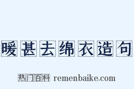 暖甚去绵衣造句是什么意思的图片